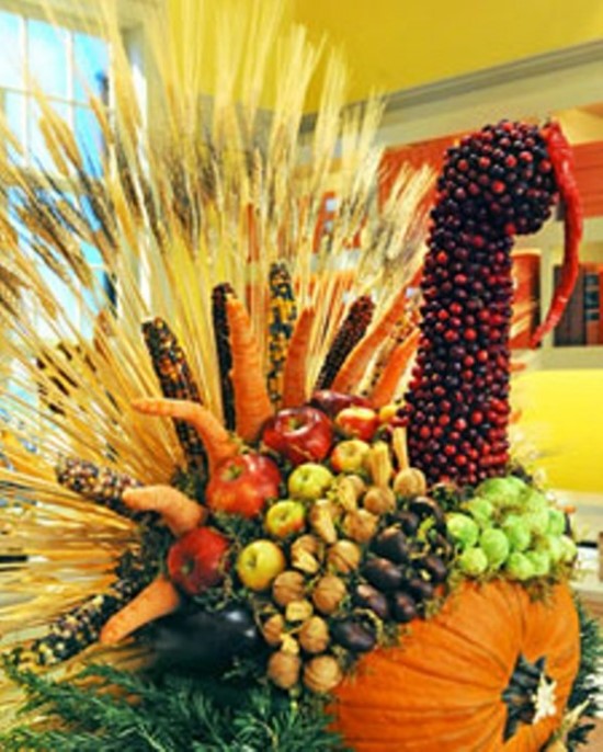 Fruits and Vegetables Turkey Decor