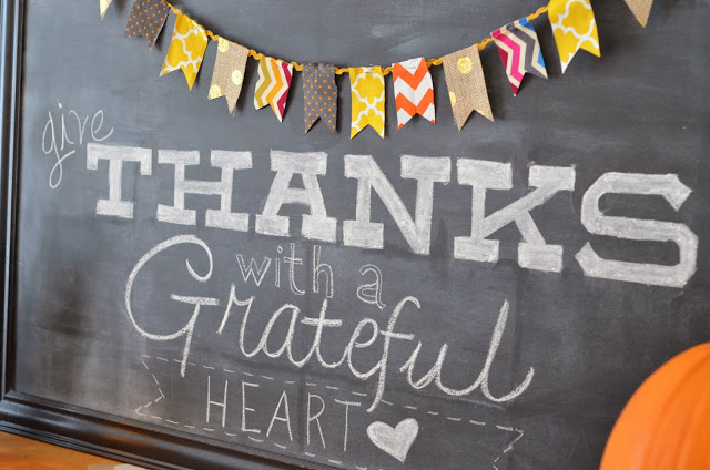 Giving Thanks Chalkboard By Michelle Lea Designs