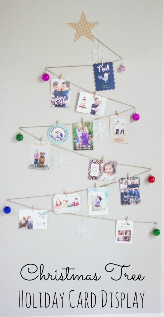 Holiday Card Christmas Tree Display