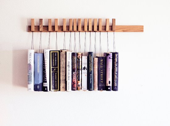 DIY Hanging Book Shelf