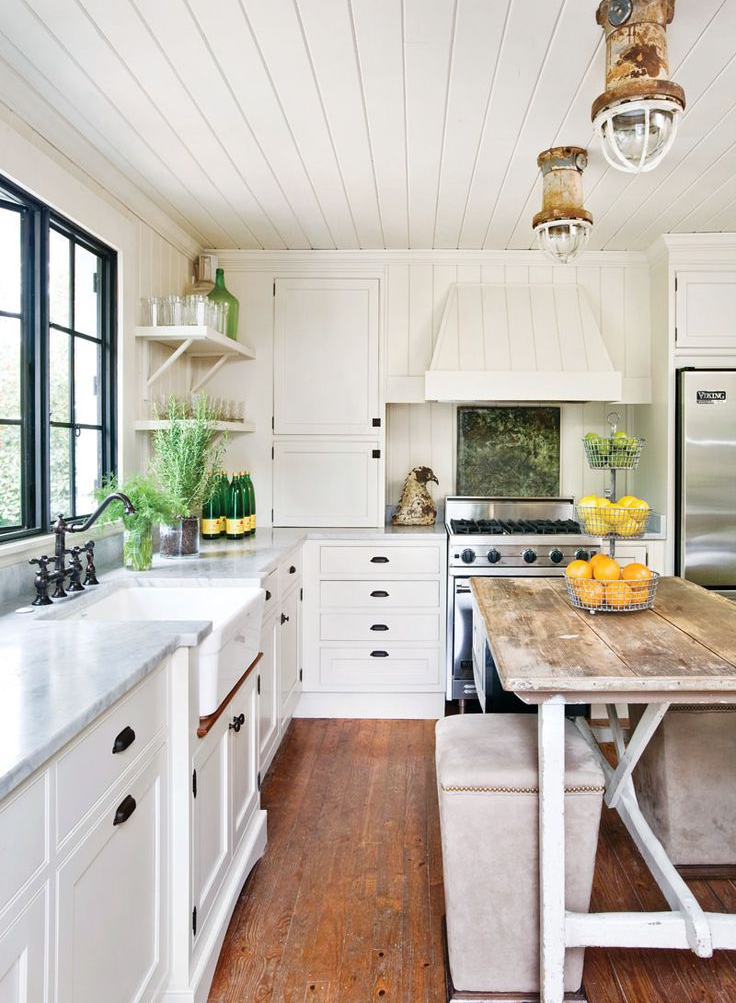 Infuse a sense of old fashioned charm to your white kitchen.