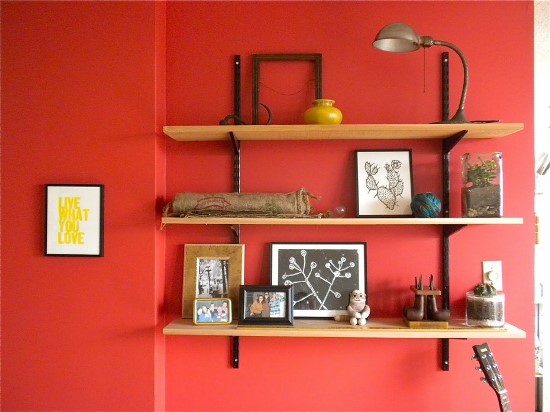Iron and Wood Wall Shelves