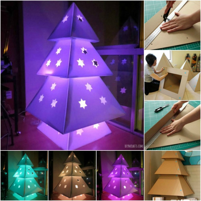 It’s a beautiful alternative Christmas tree which has been created using cardboard!