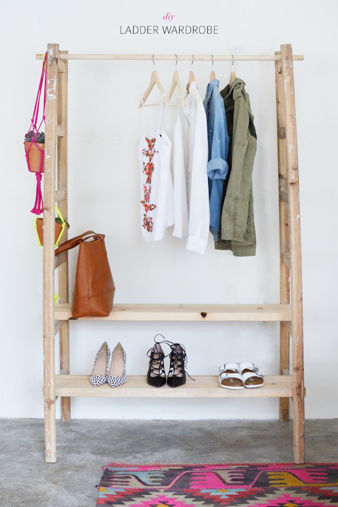 Ladder Wardrobe Check out A Pair & A Spare to learn how to make