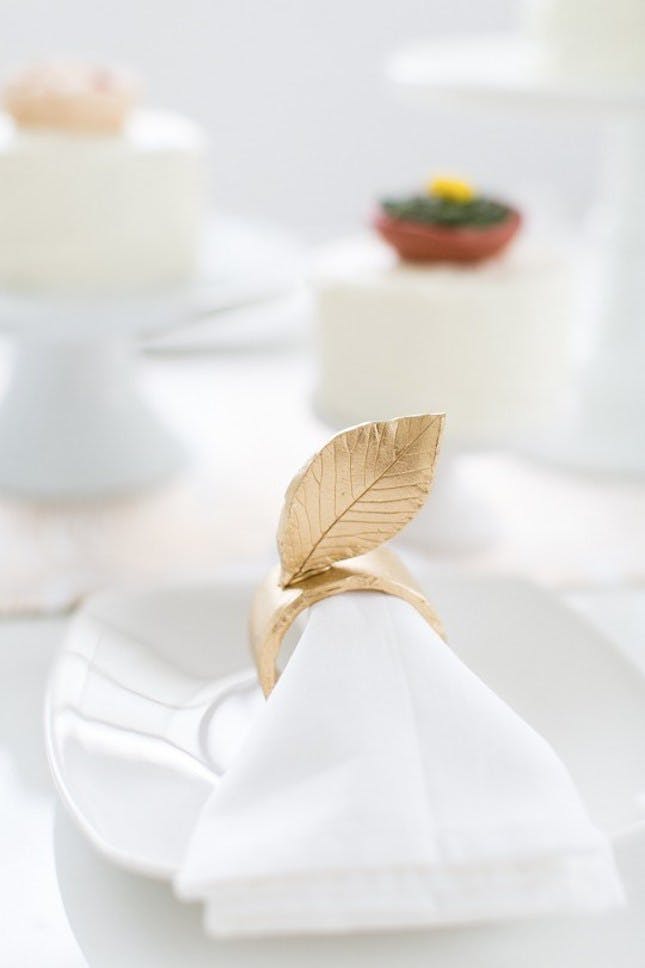 Leaf Napkin Ring via Sugar and Cloth