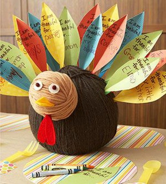 35+ Creative Thanksgiving Decorating Ideas 18 Message Writing Turkey for Thanksgiving