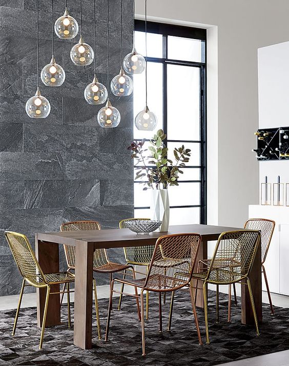 Metallic Mesh Chairs