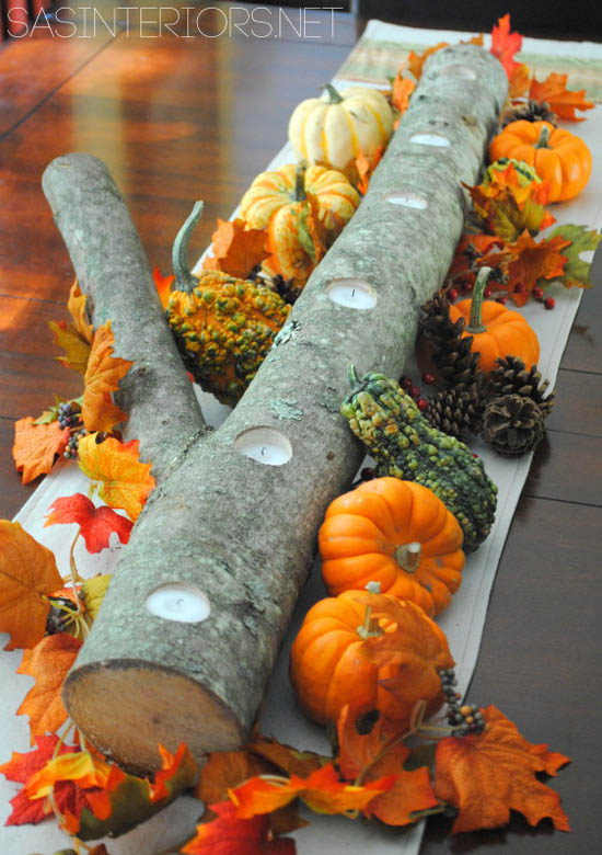 Natural Element Thanksgiving Centerpiece