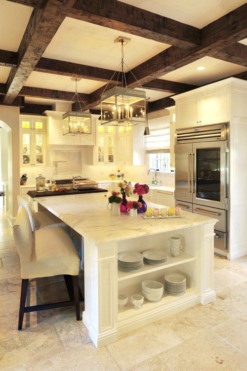 Nothing says country chic, quite like exposed wooden beams.