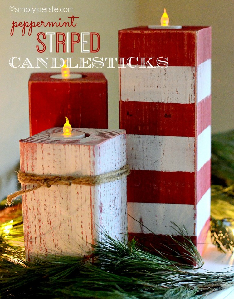 Peppermint Striped Candle Sticks By Simply Kierste