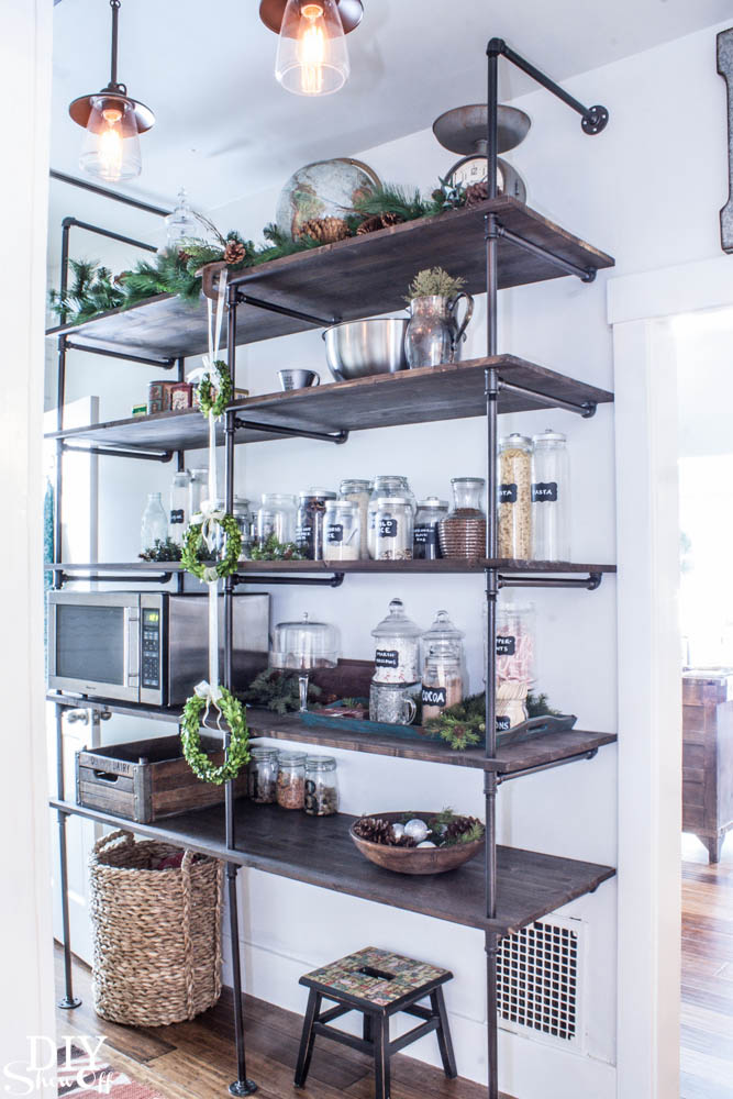 Pipe Shelving Unit Check out DIY Show Off to learn how to make