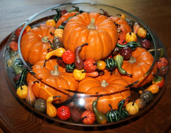 Pumpkins and Gourds Centerpiece