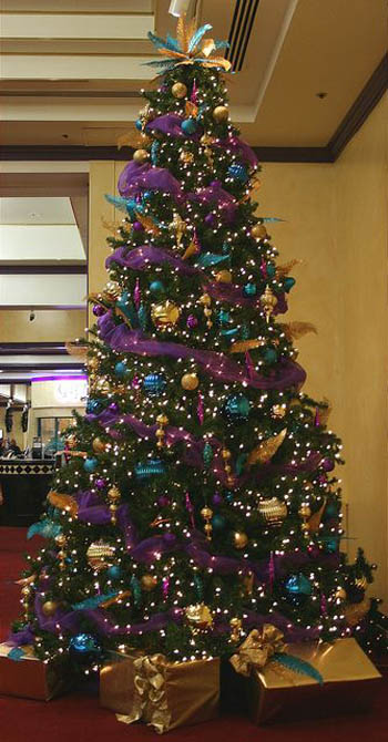 Purple and Gold Christmas Tree