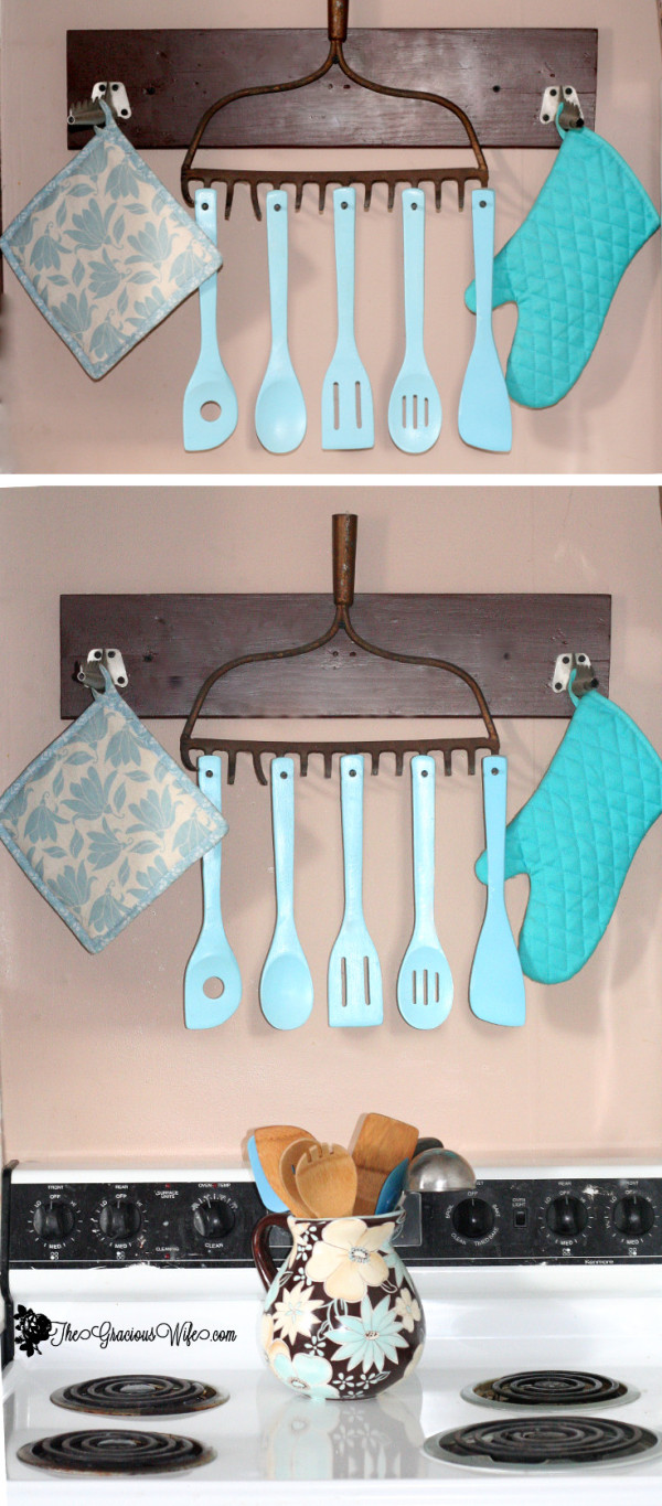 Rake Utensil Holder Check out The Gracious Wife to learn how to make