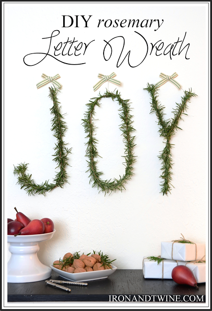 Rosemary Letter Wreath By Iron & Twine