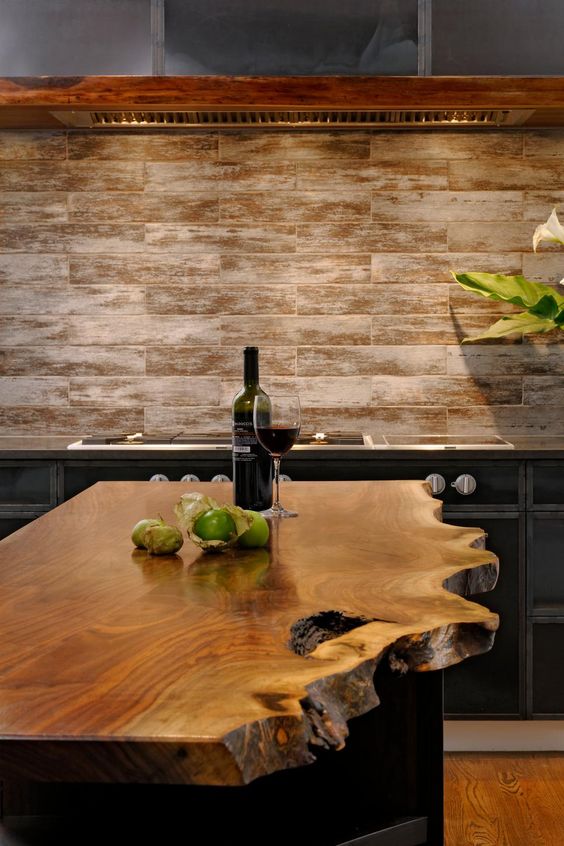 Rough Hewn Wood Countertop