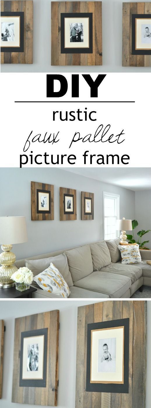 Rustic Faux Pallet Picture Frames