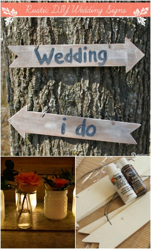 Rustic Wedding Signs via darice