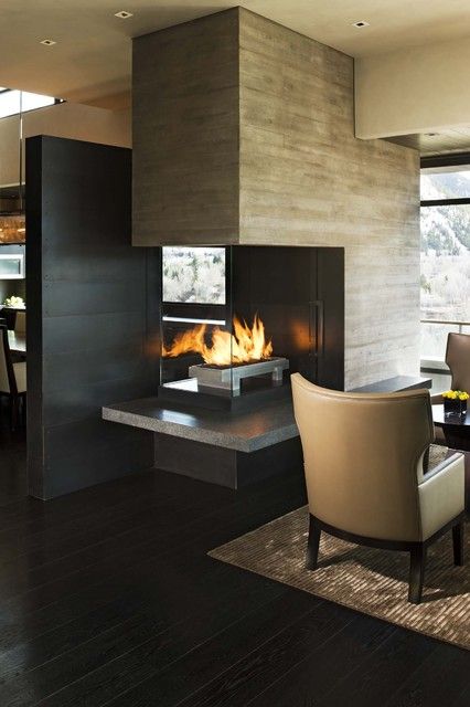 Sleek Modern Fireplaces