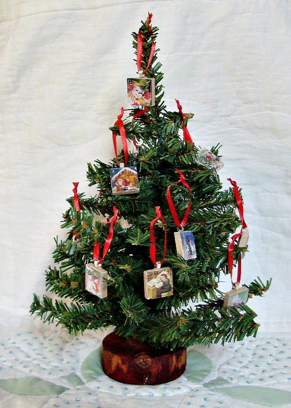 Small Tree With Cute Hanging Pictures