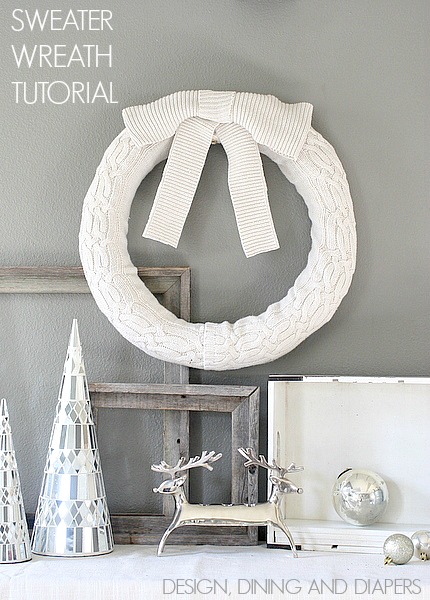 Sweater Wreath By Design Dining And Diapers