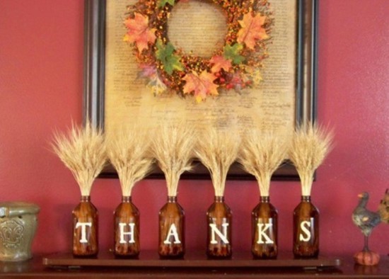 Thanksgiving Fireplace Mantle Decor