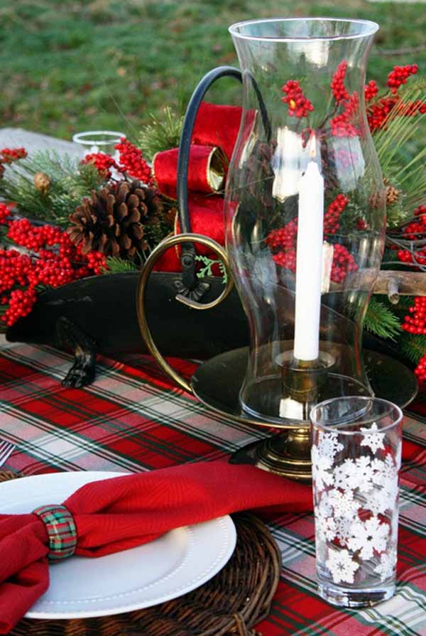Traditional Christmas Table decorations