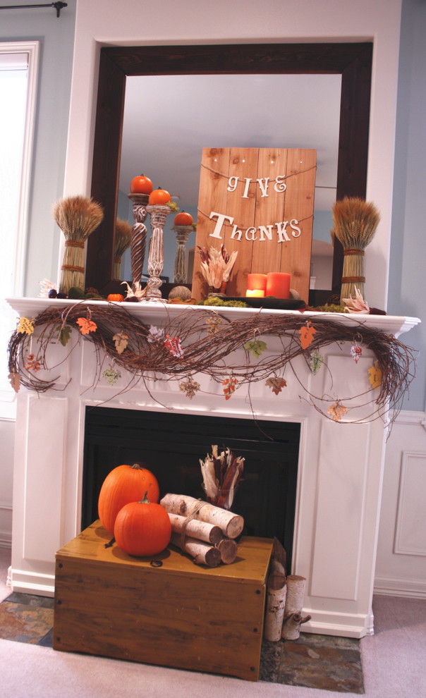 Twigs are great to adorn your mantel.