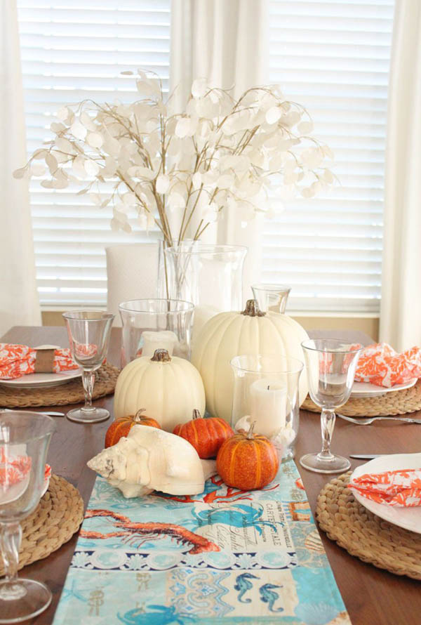 Two-tone Thanksgiving Table Setting