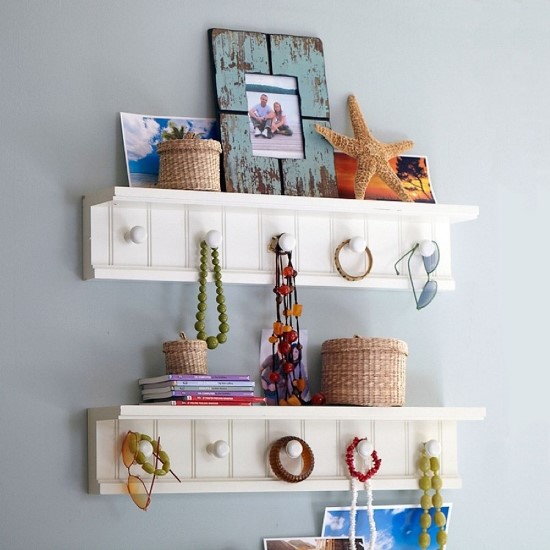 Vintage Drawers with Knobs as Wall Shelf