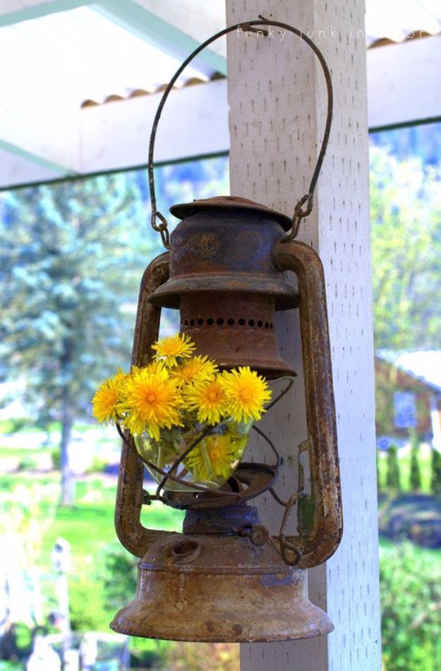 Vintage Lantern Wall Hanging via funkyjunkinteriors