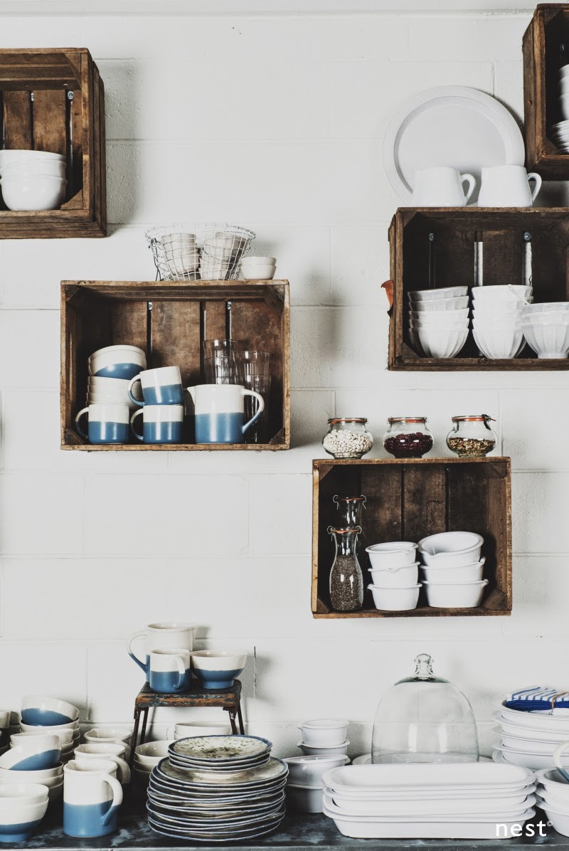 Wooden Crate Shelving Check out The Design Chaser to learn how to make