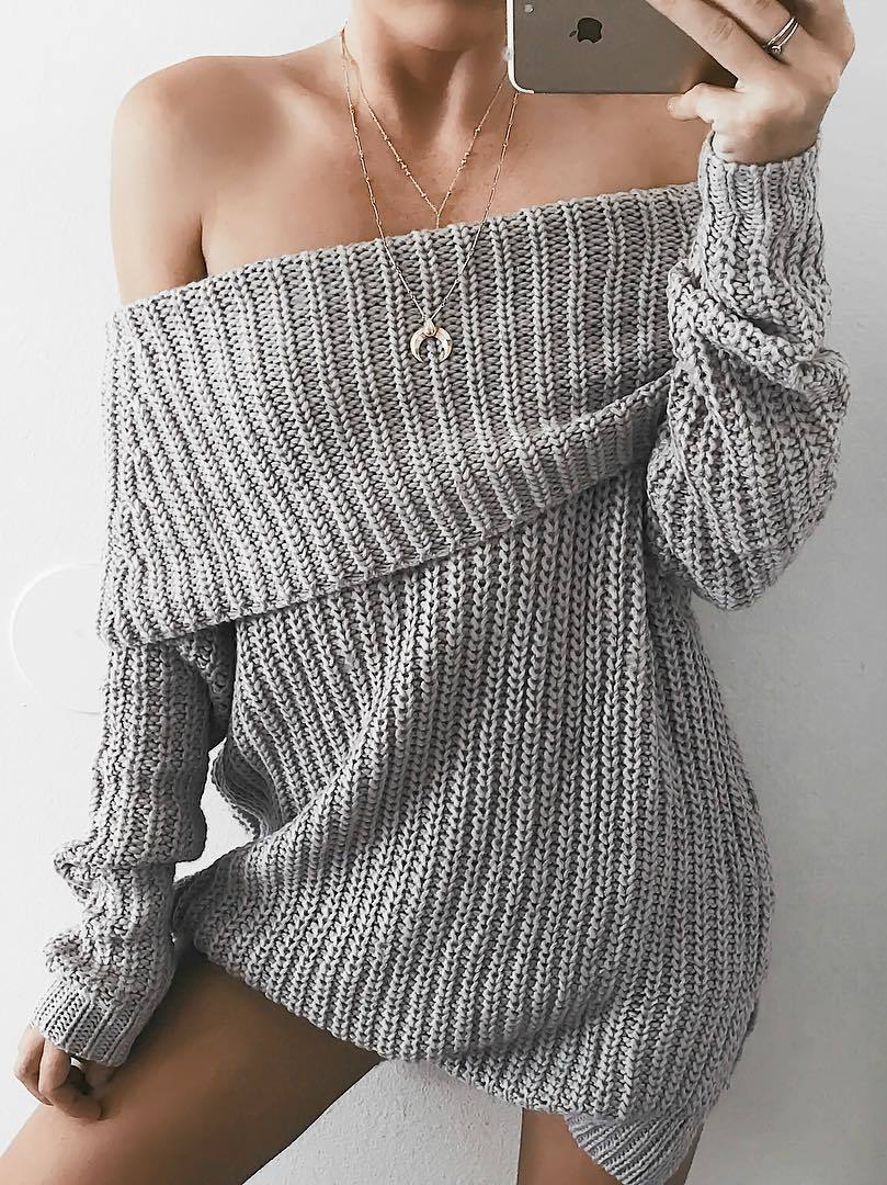 amazing knit sweater dress - Stunning Winter Fashion Ideas