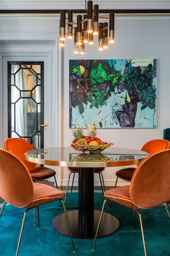 dining room is fierce, bold and colourful