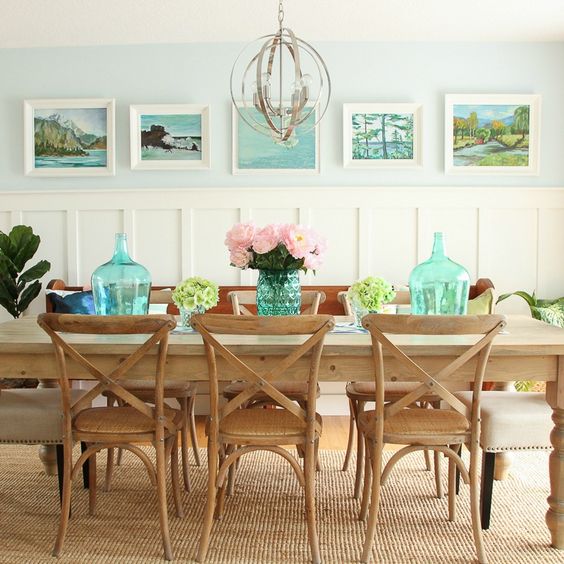 the idyllic lakeshore into your home and dining room
