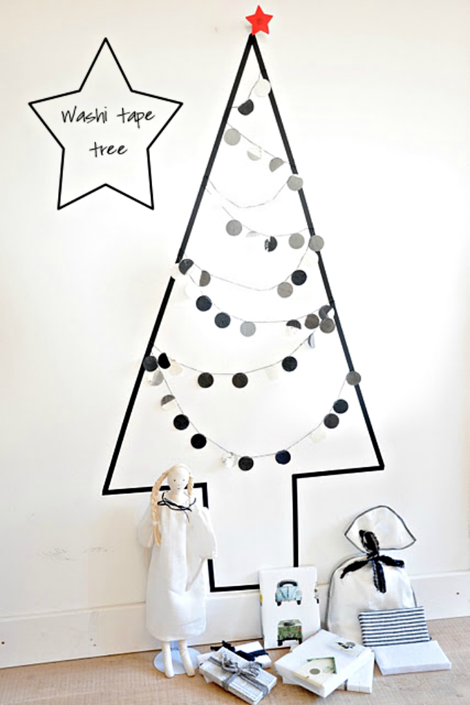 washi tape christmas tree