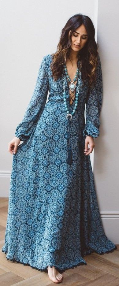 Boho Print Maxi Dress + Soraya Bakhtiar