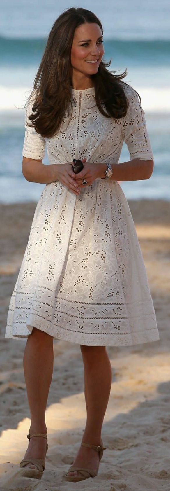 Kate Middleton White Chic Boho Dress