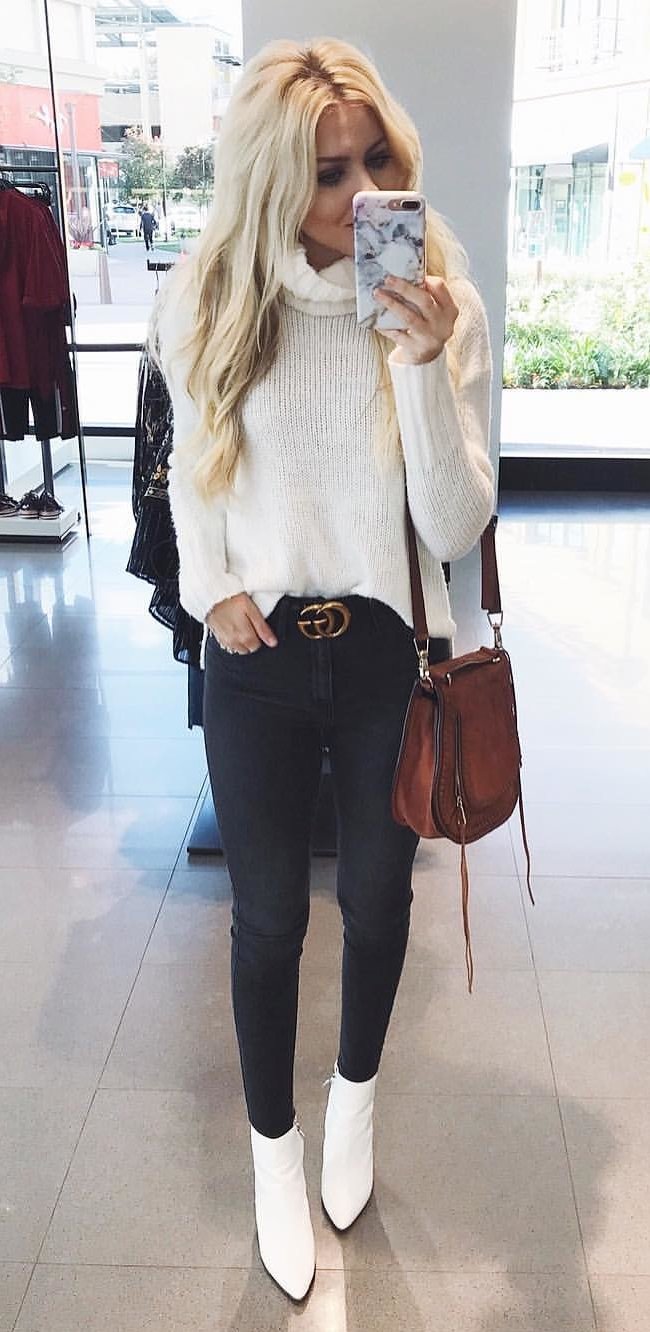 gray log sleeve shirt Stunning Outfit Ideas for Winter This Year