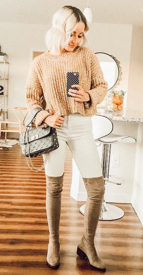 women's beige sweater