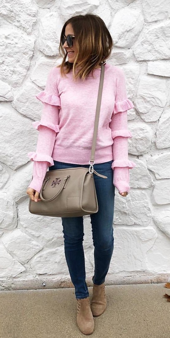 women's pink sweater