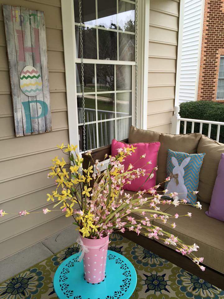 Bunny Cushion Cover And Flower Vase Decoration