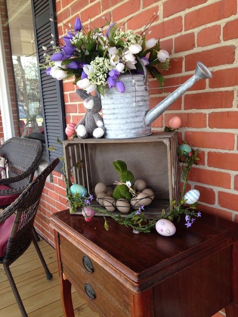 Easter Decor Front Porch