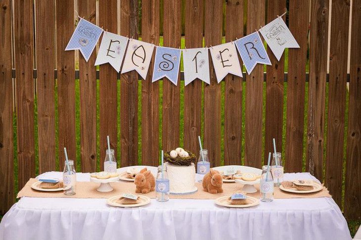 Kids Simple and Colorful Table Decorations for Easter
