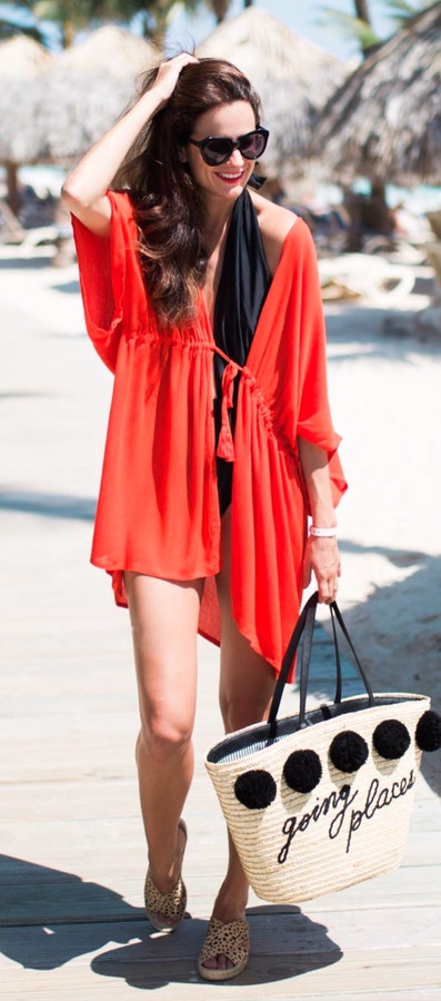 Caftan Is An Orange-red And You Will Like This Summer.