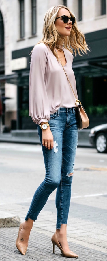Loving This Soft Blush Top For Summer.