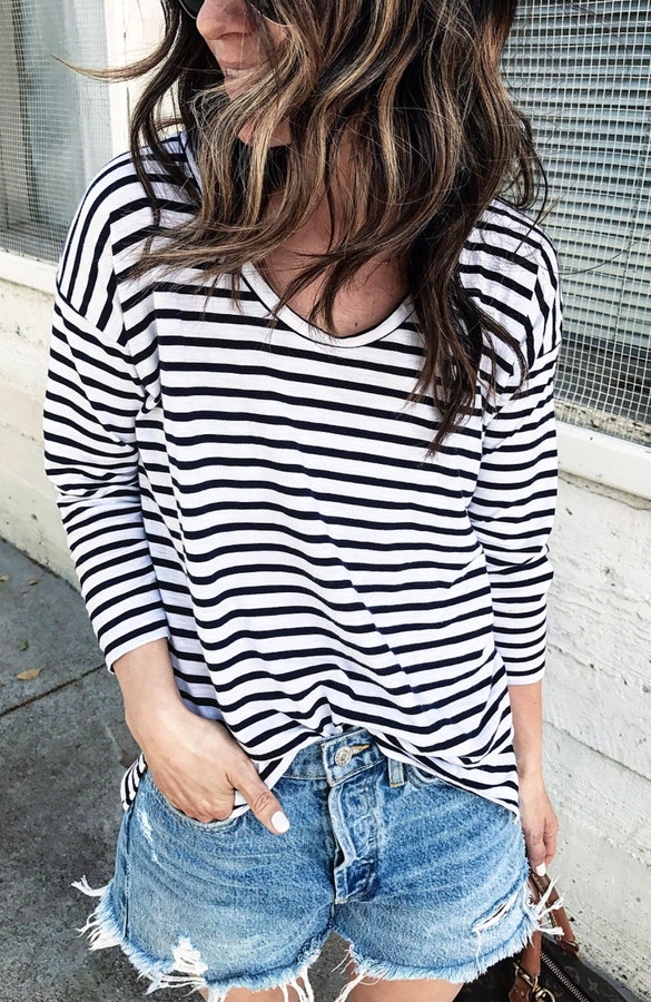 Stripes + Cut-offs... Hope You All Had A Great Weekend.