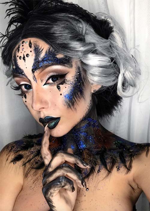 Black Swan Makeup for Halloween.