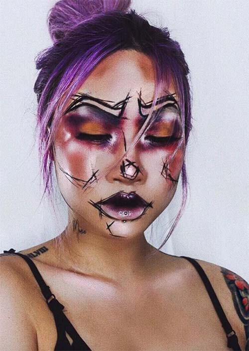 Sketchy Clown Makeup.