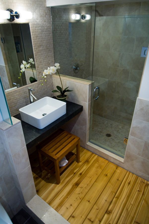 Small, comfortable and warm bathroom